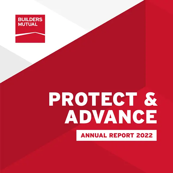Cover of 2022 Builders Mutual annual report