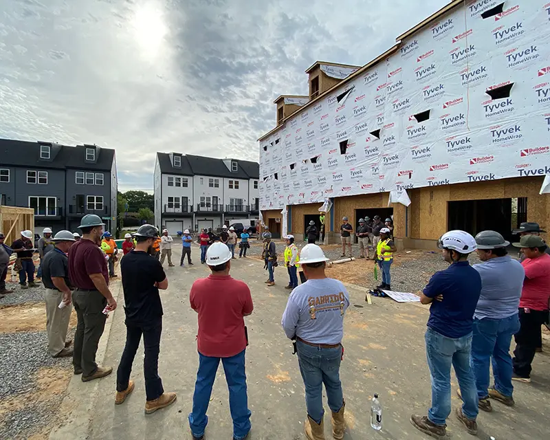 Safety training on jobsite